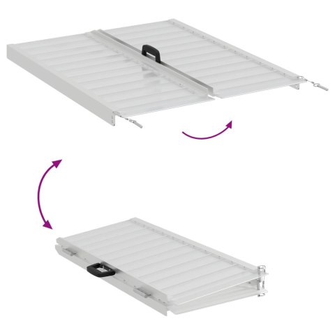 RAMPA DLA WÓZKA INWALIDZKIEGO SREBRNY 92X73,5X5CM