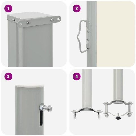 TARASOWA ZWIJANA MARKIZA BOCZNA 120X 300CM KREMOWA