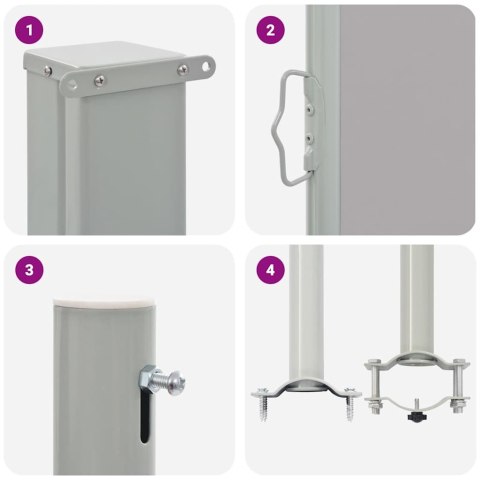 TARASOWA ZWIJANA MARKIZA BOCZNA 120X 300CM SZARA