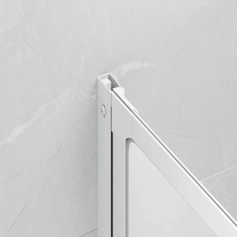 VidaXL Ekran do kąpieli Mrożone 120 x 117 cm Aluminium & Panel PP