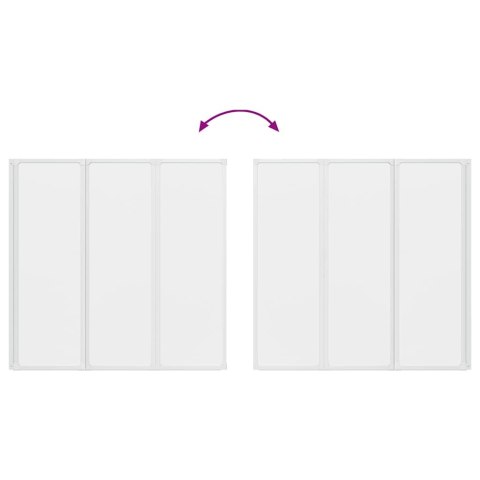 VidaXL Ekran do kąpieli Mrożone 120 x 117 cm Aluminium & Panel PP