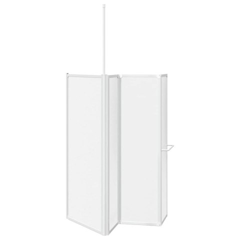 VidaXL Ekran do kąpieli Mrożone 120 x 70 x 137 cm Aluminium & Panel PP