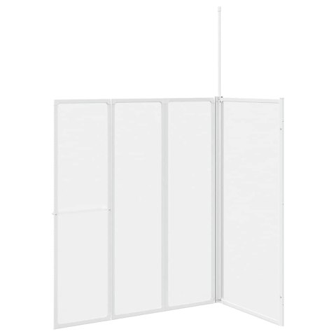 VidaXL Ekran do kąpieli Mrożone 120 x 70 x 137 cm Aluminium & Panel PP