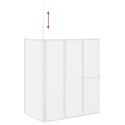 VidaXL Ekran do kąpieli Mrożone 120 x 70 x 137 cm Aluminium & Panel PP