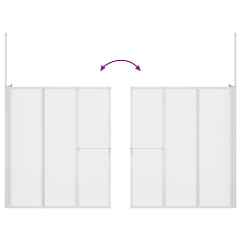 VidaXL Ekran do kąpieli Mrożone 120 x 70 x 137 cm Aluminium & Panel PP