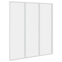 VidaXL Ekran do kąpieli Mrożone 132 x 140 cm Aluminium & Panel PP