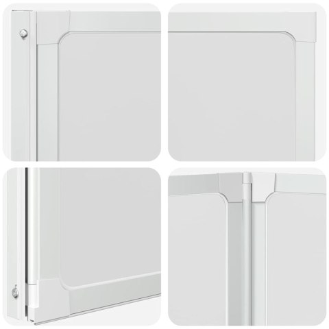 VidaXL Ekran do kąpieli Mrożone 132 x 140 cm Aluminium & Panel PP