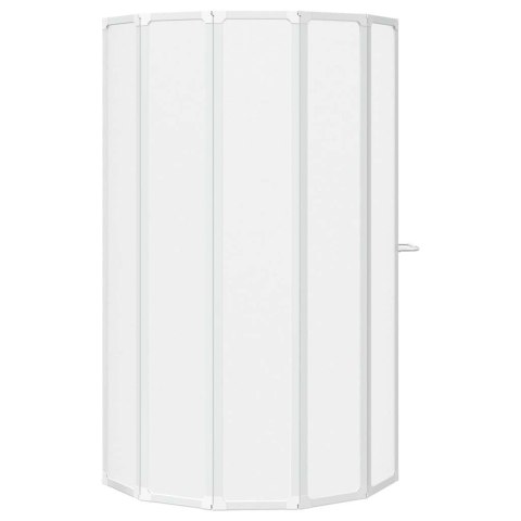 VidaXL Ekran do kąpieli Mrożone 168 x 140 cm Aluminium & Panel PP