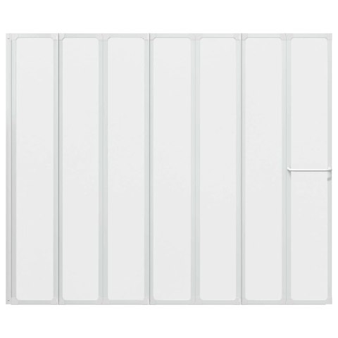VidaXL Ekran do kąpieli Mrożone 168 x 140 cm Aluminium & Panel PP