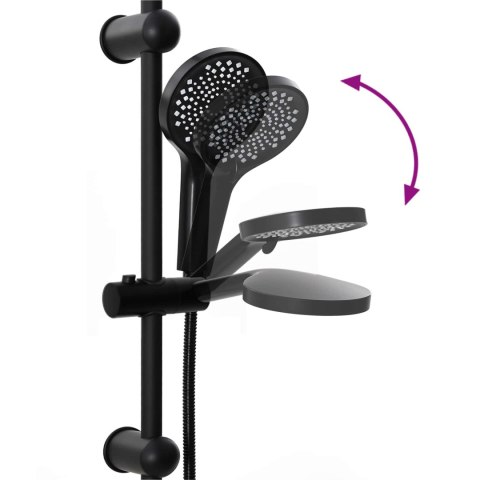 VidaXL System Prysznicowy Czarny 45 x 20 x 96 cm