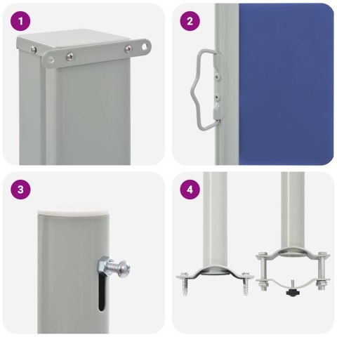 WYSUWANA MARKIZA BOCZNA NA TARAS 1X3M NIEBIESKA