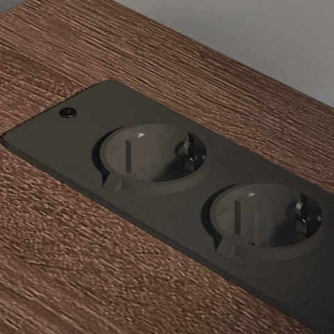 BIUROWA SZAFKA Z KOŁEM BRĄZOWY DĄB 76X41X72CM