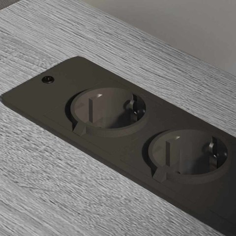 BIUROWA SZAFKA Z KOŁEM SZARY DĄB SONOMA 76X41X72CM