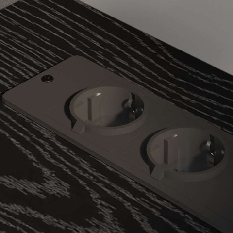 SZAFKA BIUROWA Z STACJĄ ŁADUJĄCĄ CZARNY DĄB 61X46X67CM