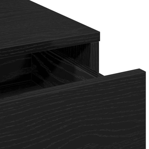 VidaXL Toaletka Czarny Dąb 50 x 41 x 140 cm Materiał drewnopochodny