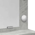 TOALETKA Z PÓŁKĄ Z LUSTREM BETONOWY SZARY 75,5X41X135CM
