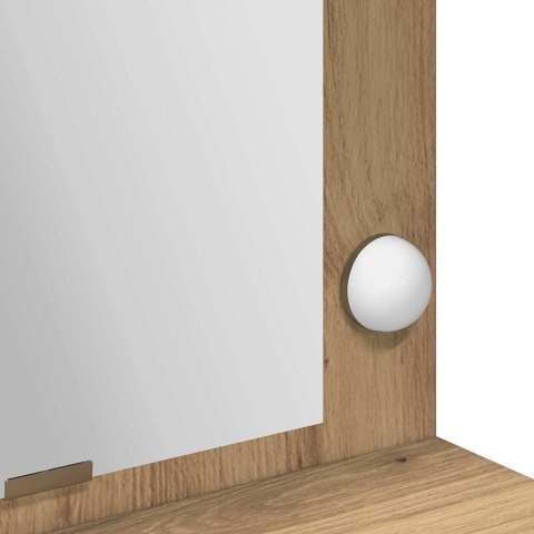 TOALETKA Z PÓŁKĄ Z LUSTREM DĄB RZEMIEŚLNICZY 100X41X135CM