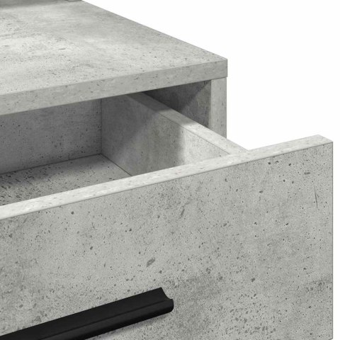 TOALETKA Z SZUFLADĄ Z PÓŁKĄ BETONOWY SZARY 79X41X135CM