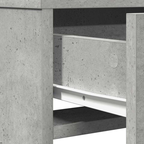 TOALETKA Z SZUFLADĄ Z PÓŁKĄ BETONOWY SZARY 50X41X140CM