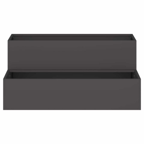 DONICZKA OGRODOWA CZARNY 100X60X45CM STAL ZIMNOGIĘTA