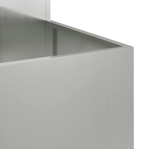 DONICZKA OGRODOWA SREBRNY 80X80X60CM STAL GALWANIZOWANA