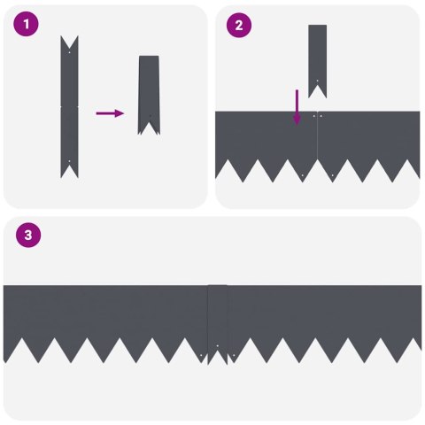 KRAWĘŻNIK DO TRAWNIKA 10 SZT ANTRACYT 100X0.05X20CM