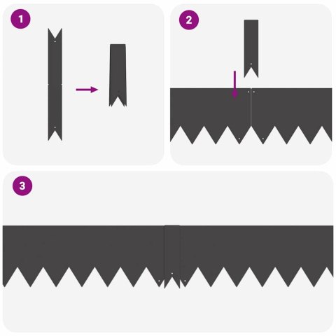 KRAWĘŻNIK DO TRAWNIKA 10 SZT CZARNY 100X0.05X20CM