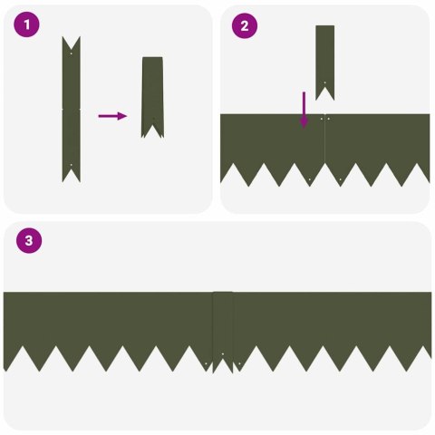 KRAWĘŻNIK DO TRAWNIKA 10 SZT ZIELONY OLIWKOWY
