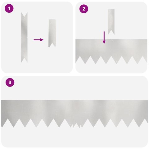 KRAWĘŻNIK DO TRAWNIKA 50 SZT SREBRNY 100X0.05X20CM