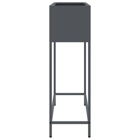 PODWYŻSZONA DONICZKA OGRODOWA ANTRACYT 100X26X82CM STAL