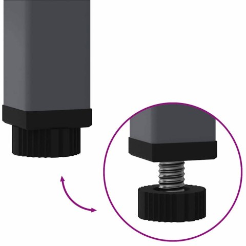 PODWYŻSZONA DONICZKA OGRODOWA ANTRACYT 100X26X82CM STAL