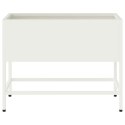 VidaXL Podwyższona doniczka ogrodowa Biały 60 x 26 x 45 cm Stal