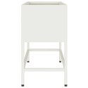 VidaXL Podwyższona doniczka ogrodowa Biały 60 x 26 x 45 cm Stal