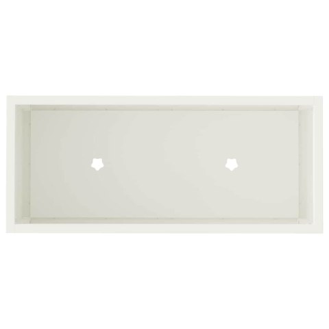 VidaXL Podwyższona doniczka ogrodowa Biały 60 x 26 x 45 cm Stal