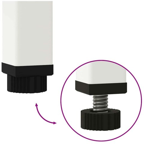 VidaXL Podwyższona doniczka ogrodowa Biały 60 x 26 x 45 cm Stal