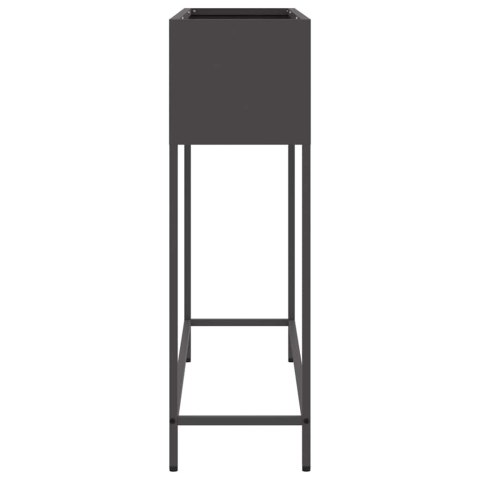 PODWYŻSZONA DONICZKA OGRODOWA CZARNY 100X26X82CM STAL