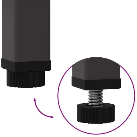 PODWYŻSZONA DONICZKA OGRODOWA CZARNY 100X26X82CM STAL