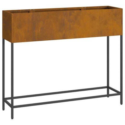 VidaXL Podwyższona doniczka ogrodowa Rdzawy 100 x 26 x 82 cm Stal