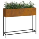 VidaXL Podwyższona doniczka ogrodowa Rdzawy 100 x 26 x 82 cm Stal