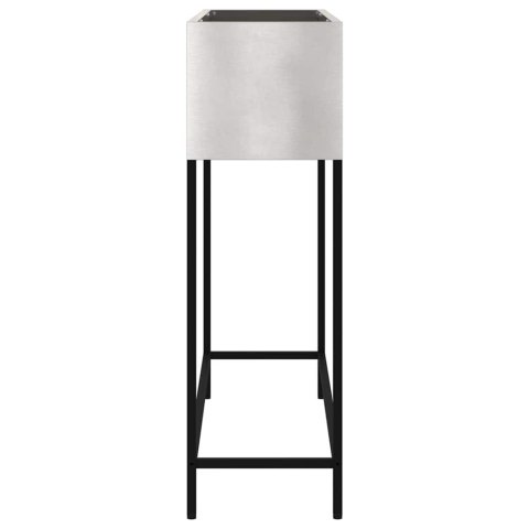 VidaXL Podwyższona doniczka ogrodowa Srebrny 100 x 26 x 82 cm