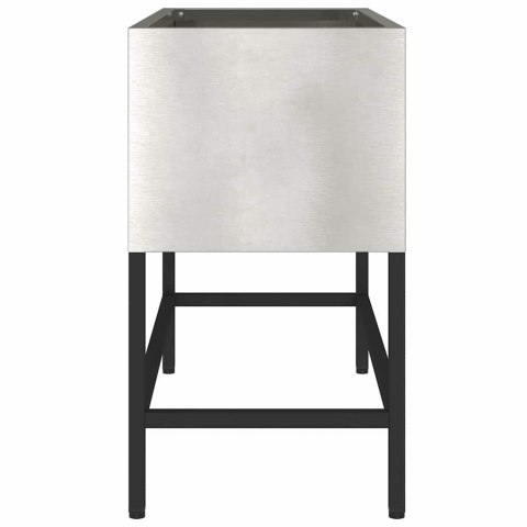 VidaXL Podwyższona doniczka ogrodowa Srebrny 60 x 26 x 45 cm