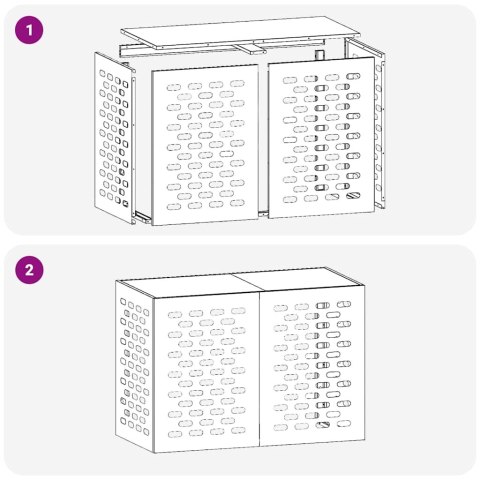 VidaXL Pokrywa do klimatyzatora Antracyt 100 x 50 x 70 cm Stal