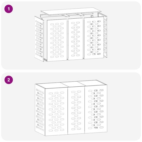 VidaXL Pokrywa do klimatyzatora Antracyt 110 x 50 x 80 cm Stal