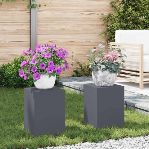 VidaXL Stojak na rośliny 2 pcs Antracyt 24 x 24 x 35 cm Stal