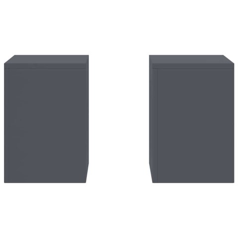 VidaXL Stojak na rośliny 2 pcs Antracyt 24 x 24 x 35 cm Stal