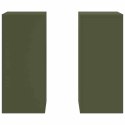 VidaXL Stojak na rośliny 2 pcs oliwkowy 24 x 24 x 55 cm Stal