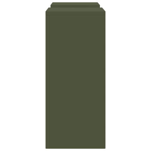 VidaXL Stojak na rośliny 2 pcs oliwkowy 24 x 24 x 55 cm Stal