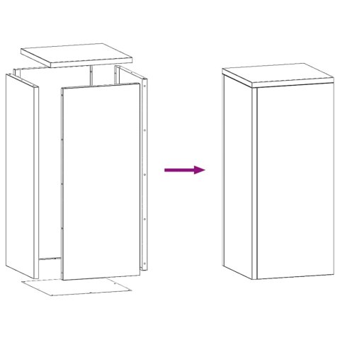 VidaXL Stojak na rośliny 2 pcs oliwkowy 24 x 24 x 55 cm Stal