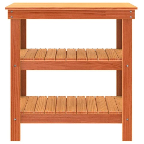 VidaXL Stół warsztatowy z półką Woskowy Brąz 78,5 x 50 x 80 cm