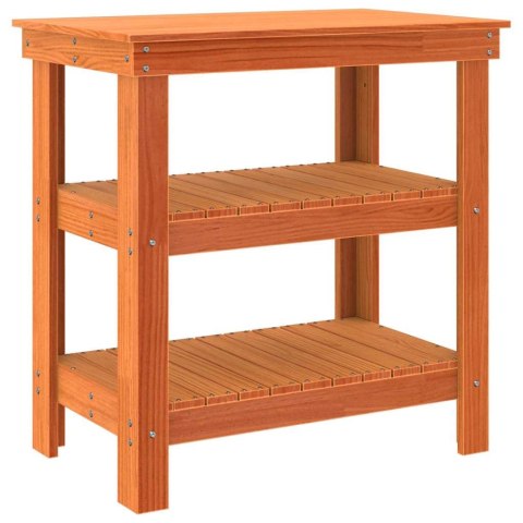 VidaXL Stół warsztatowy z półką Woskowy Brąz 78,5 x 50 x 80 cm